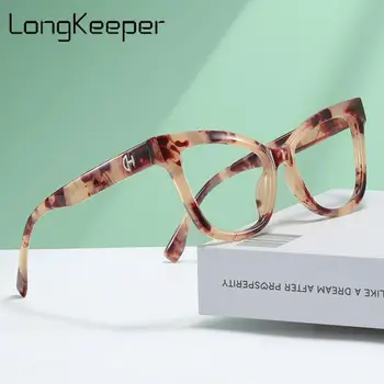LongKeeper Модные ретро очки TR90 Женские очки с кошачьим глазом Женские мужские солнцезащитные очки с защитой от синего света, блокирующие gafas de mujer 0
