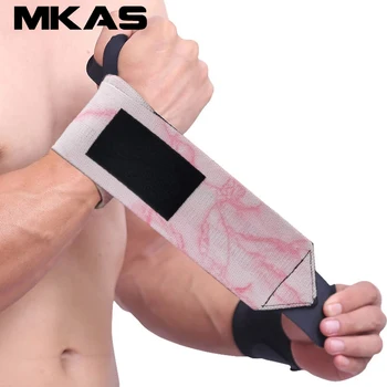 MKAS 1 Пара Браслетов Для поддержки запястья Поднятие тяжестей Тренировки в тренажерном зале Бандажи для поддержки запястья Накидки Для Кроссфита Пауэрлифтинга