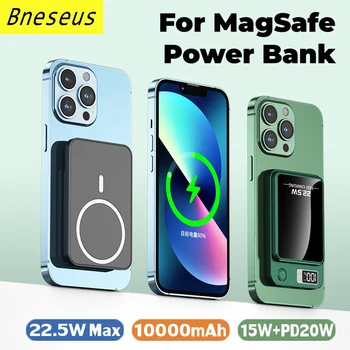 Macsafe Powerbank 10000mAh Магнитный Беспроводной блок питания Быстрое зарядное устройство для iPhone 12 13 14 Pro Max Внешний вспомогательный аккумулятор
