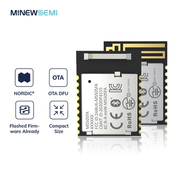 MinewSemi nRF52810 Беспроводной Приемопередатчик 2,4 ГГц На Большие Расстояния Маленькая Керамическая Антенна 5,0 Модуль Bluetooth Ble
