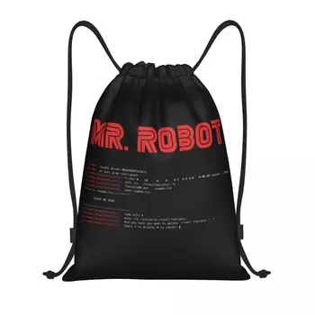 Mr Robot Crazy Рюкзак на шнурке, спортивная спортивная сумка для мужчин и женщин, программатор Arch Linux, сумка для покупок