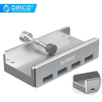 ORICO MH4PU Алюминиевый 4 Порта USB 3.0 Зажимного типа КОНЦЕНТРАТОР Для Настольного ноутбука Диапазон Зажимов 10-32 мм С Кабелем Даты 100 см подарочная упаковка