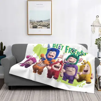 Oddbods Милое фланелевое одеяло с мультяшной анимацией по телевизору, забавные пледы для дома, покрывала 150 *125 см