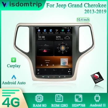 Qualcomm Snapdragon 665 8-Ядерный Для Jeep Grand Cherokee 2013-2019 Умный Мультимедийный Видеоплеер Радио GPS Android11 Carplay