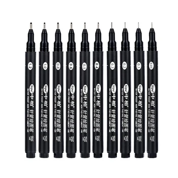 Sipa 8шт Черные тонкие ручки для рисования Mini Liner Fineliner Ручки для иллюстраций художников Технический Рисунок Офисные Документы