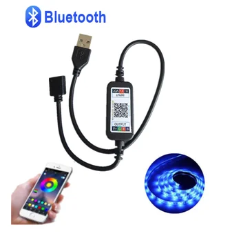 Smart 5V USB Bluetooth Контроллер 4pin 5050 2835 RGB Светодиодная Лента с 4-Контактным Разъемом Телефон Приложение Contrl Лента Подсветка Телевизора Декор