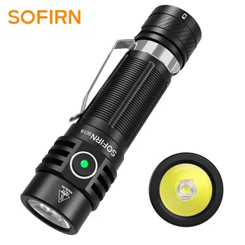Sofirn SC18 1800lm EDC фонарик USB C Перезаряжаемый SST40 LED 18650 фонарь с оптическим объективом TIR Фонарь с индикатором мощности