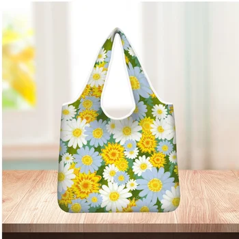 TOADDMOS, красивая уличная сумка для покупок с рисунком подсолнуха, милая складная повседневная сумка для девочек, маленькая износостойкая сумка-мессенджер