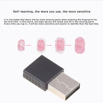USB-устройство для входа в систему с распознаванием отпечатков пальцев Win10 Настольный ноутбук с универсальным шифрованием, разблокировка загрузки, Биометрическая безопасность QXNF 0