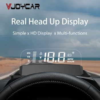 Vjoycar Головной Дисплей Зеркальный Проектор Автомобильный Спидометр OBD2 HUD Датчик Оборотов В минуту Сигнализация Расхода Топлива Автомобильные Электронные Аксессуары