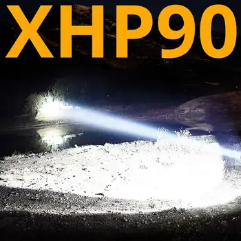 XHP90.2 Самый Мощный Светодиодный Фонарик 300000LM Факел XHP50 Usb Перезаряжаемые Тактические Фонари 18650 Или 26650 Ручная Походная Лампа 0