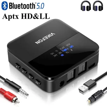 aptX HD с низкой задержкой Bluetooth 5.0 Аудиопередатчик Приемник ТВ ПК Беспроводной адаптер USB Донгл RCA SPDIF 3,5 мм Стерео Разъем Aux