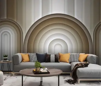beibehang Пользовательские геометрические арочные фрески Обои Фотообои для стен 3D Фон для дивана в гостиной Контактные 3D наклейки на стены