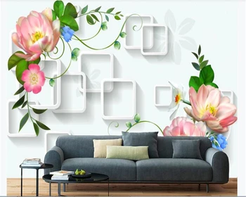 beibehang настенная бумага из папье-маше 3d behang скандинавские минималистичные 3D обои фон для телевизора в суккулентном стиле обои для домашнего декора