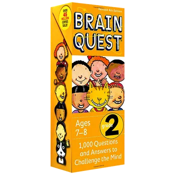 brainquest Brain Quest 2 класс, Детские книги 5 6 7 8 лет, Карточки с вопросами и ответами для изучения английского языка, 9780761166528