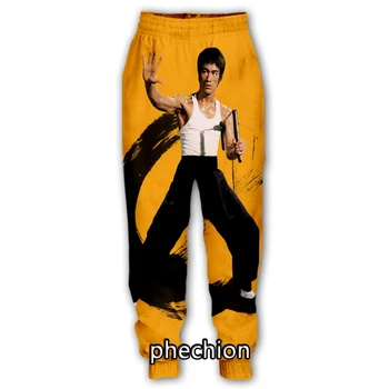 phechion, Новые мужские / женские повседневные брюки с 3D-принтом Брюса Ли, модная уличная одежда, мужские свободные спортивные длинные брюки F259