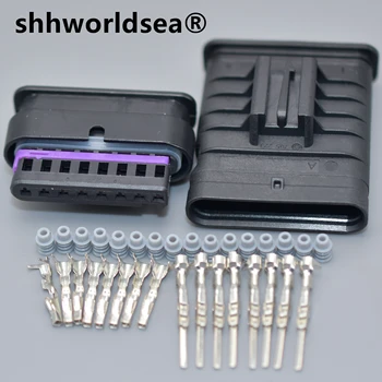 shhworldsea 872-555-521 1-1670920-1 8-контактный автоматический штекер для BMW Benz с клеммами и уплотнениями