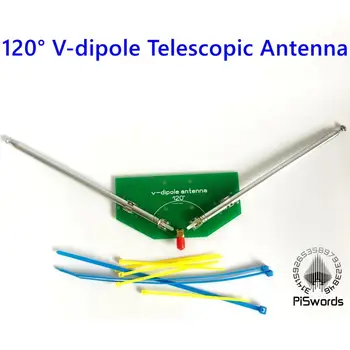 v-образная дипольная телескопическая антенна 120 ° дипольная выдвижная антенна
