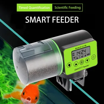 Автоматическая кормушка для рыбы, Цифровой Аквариум, Пластиковый Диспенсер для аквариумной пищи с интеллектуальным синхронизацией, Электрический Инструмент для кормления рыб для черепах