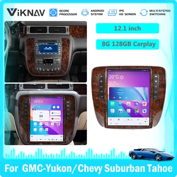 Автомобильная GPS-навигация Android 11 для GMC Yukon/Chevrolet Tahoe Chevrolet silverado 2007-2012 8G 128GB автомобильный радиоплеер 0