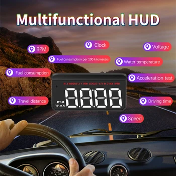 Автомобильный дисплей M5 / M8 / M3 Auto OBD2 GPS, аксессуары для автомобильной электроники, проектор HUD на лобовом стекле, цифровой автомобильный спидометр