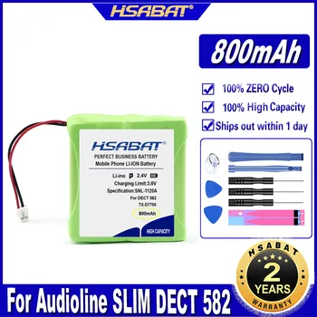 Аккумулятор HSABAT TX-D7400 TX-D7750 емкостью 800 мАч для аккумуляторов Audioline SLIM DECT 582, TEXET TX-D7400 TX-D7750