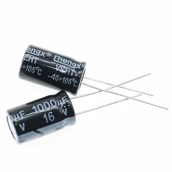 Алюминиевый электролитический конденсатор 1000 МКФ объемом 16 В 8*12 Мм 16 В 1000 мкф Новый оригинальный (20 штук)