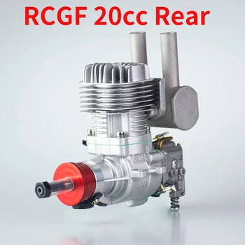Бензиновый двигатель RCGF 20CC с задней выхлопной трубой для радиоуправляемого самолета RCGF 20cc с бензиновой моделью двигателя для радиоуправляемого самолета