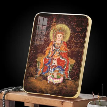 Благоприятный орнамент для фоторамки, высокое разрешение, Бодхисаттва Дизанг Кинг, изысканные бытовые религиозные украшения фэн-шуй
