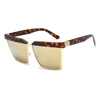 Бренд 2023 Дизайнерские Мужские Женские Солнцезащитные очки Квадратные Классические горячие продажи Зеркальные Солнцезащитные Очки Золото Высокого Качества 0