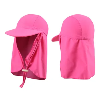 Быстросохнущие детские широкополые шляпы, пляжные солнцезащитные кепки с защитой от ультрафиолета, незаменимые солнцезащитные кепки для улицы, шейный чехол для ушей 0-8 лет
