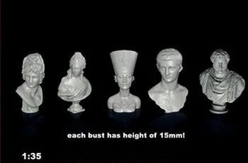 В разобранном виде 1/35 древних Маленьких бюстов известных людей (5шт), наборы миниатюрных моделей из смолы, неокрашенные