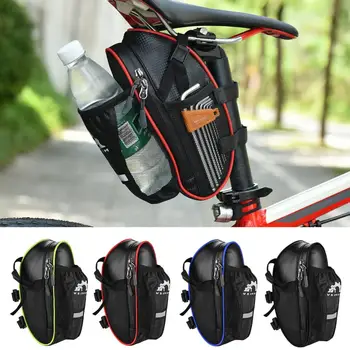 Велосипедная седельная сумка с боковым карманом Сумка для велосипедной бутылки Портативный светоотражающий держатель для мобильного телефона Подседельный штырь Сумка для хвоста Велосипедное снаряжение