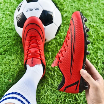 Взрослые Дети Мужская футбольная обувь с низким верхом TF / FG, Противоскользящая спортивная обувь для профессиональных тренировок на газоне, футбольные бутсы
