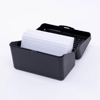 Визитница с крышкой, Пластиковая коробка-органайзер для именных карточек, вмещает 300 карточек размером 3x5 дюймов, именные карточки, индексные карточки
