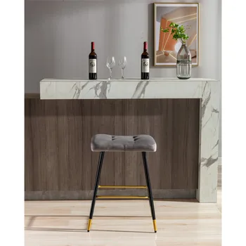 Винтажный обеденный стул высотой со стойку, барный стул, скамеечка для ног в баре, зона отдыха ресторана, домашняя мебель, простая в сборке