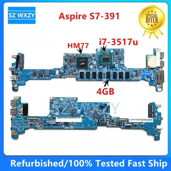 Восстановленная материнская плата для ноутбука Acer Aspire S7-391 с процессором I7-3517U 4 ГБ оперативной памяти NBM3E11002 12223-1 48.4WE05.011 MB 100% Протестирована