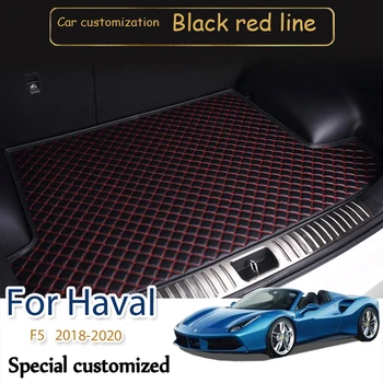 Высококачественный Автомобильный кожаный Водонепроницаемый коврик в багажник для Haval F5 2018-2020, Аксессуары для грузовых лайнеров, Внутренний багажник