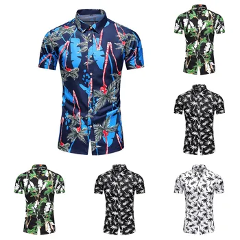 Гавайские рубашки для мужчин, профессиональные стереоскопические повседневные рубашки, мужская рубашка с коротким рукавом, складная доска Flamengo