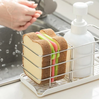 Губки для мытья посуды в форме милого тоста, Моющиеся Скрубберы для кастрюль, Кухонное полотенце для мытья посуды сэндвич-типа