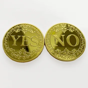 Да / Нет Позолоченная Памятная монета Decision, игра-гадание, Монета-вызов, Монета для коллекции 0