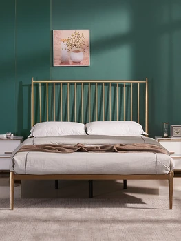 Двуспальная кровать из кованого железа princess bed Nordic 1,8 м 1,5 м кровать с железным каркасом современная простая роскошная кровать знаменитостей онлайн