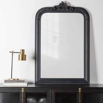 Декоративное зеркало для душа на стене, Эстетичное Деревянное декоративное зеркало для спальни, Большое стоячее Wandspiegel Vintage Room Decor YY50DM