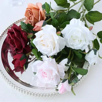 Декоративный искусственный цветок, реалистичная искусственная роза со стеблем, Не увядающий Реквизит для свадебной фотосессии, украшение дома для