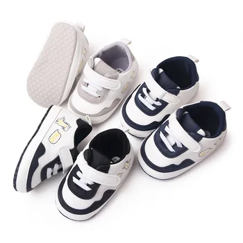 Детская обувь Обувь для мальчиков из искусственной кожи с рисунком малыша Мягкая противоскользящая подошва для первых ходунков Обувь для новорожденных