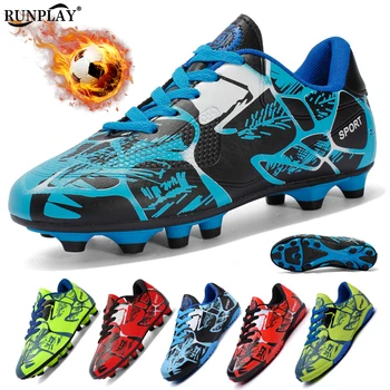 Детская футбольная обувь Футбольные бутсы FG / TF, детские домашние бутсы, травяные кроссовки для мальчиков и девочек, спортивная обувь для тренировок на открытом воздухе