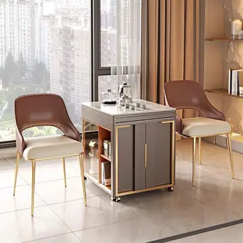 Дизайнерский обеденный стул, современный простой бытовой стул в итальянском стиле со спинкой в стиле ретро, обеденный стул для семейного отдыха со спинкой 0