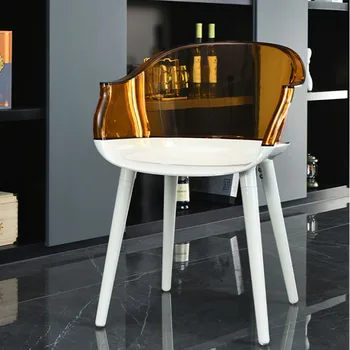Дизайнерское Индивидуальное кресло Обеденные стулья для отдыха Садовое Пластиковое Прозрачное кресло для макияжа Туалетный столик Poltronas Дизайнерская мебель