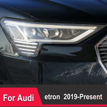 Для Audi etron 55 50 2019-настоящее время Защитная пленка для автомобильных фар Восстановление фар Прозрачные Черные Наклейки из ТПУ Аксессуары