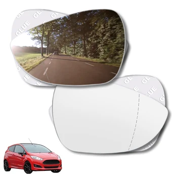 Для Ford Fiesta 2008 2009-2017 B-Max 2012 + Боковое Зеркало Заднего Вида, Стекло Без Нагревательной пластины, Приклеенное На Клей Широкоугольный